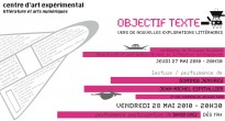 [27-28 mai] OBJECTIF TEXTE